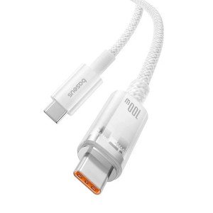 کابل Type-c to Lightning بیسوس مدل Explorer Series Fast Charging with Smart Temperature Control 20w 1m White