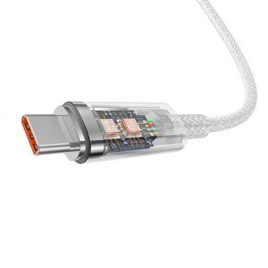 کابل Type-c to Lightning بیسوس مدل Explorer Series Fast Charging with Smart Temperature Control 20w 1m White