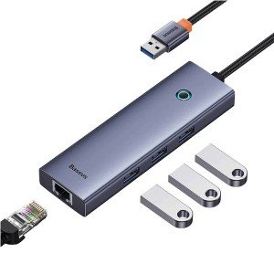 هاب 4 پورت USB بیسوس مدل BS-OH109 UltraJoy Space Grey
