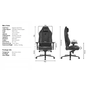 صندلی اداری مدیریتی و مخصوص بازی ردراگون مدل C-622