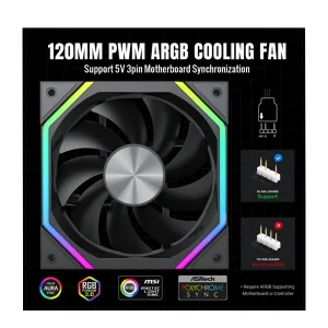 فن کیس گیم مکس مدل FN12A-N2 Black