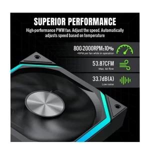 فن کیس گیم مکس مدل FN12A-N2 Black