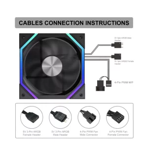 فن کیس گیم مکس مدل FN12A-N2 Black