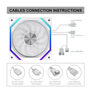 فن کیس گیم مکس مدل FN12A-N2 White