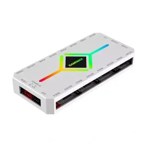 هاب کنترل نورپردازی و سرعت فن گیم مکس مدل V4.0 ARGB HUB PWM White