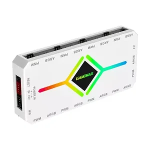 هاب کنترل نورپردازی و سرعت فن گیم مکس مدل V4.0 ARGB HUB PWM White
