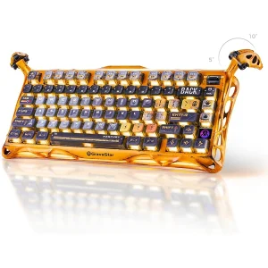 کیبورد مخصوص بازی گراوا استار مدل GravaStar Mercury K1 Pro Battle-Worn Yellow