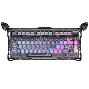 کیبورد مخصوص بازی گراوا استار مدل GravaStar Mercury K1 Pro Cyberpunk