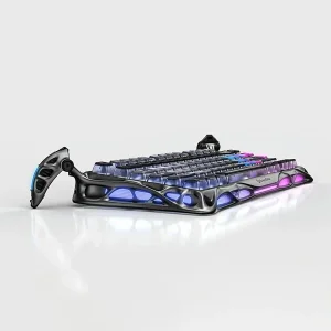 کیبورد مخصوص بازی گراوا استار مدل GravaStar Mercury K1 Pro Cyberpunk