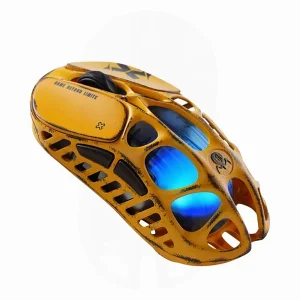موس مخصوص بازی گراوا استار مدل GravaStar Mercury X Battle-Worn Yellow