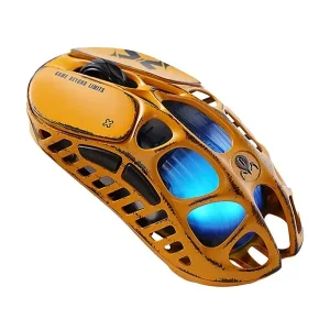 موس مخصوص بازی گراوا استار مدل GravaStar Mercury X Pro 8KHz Battle-Worn Yellow