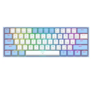 کیبورد مخصوص بازی ردراگون مدل Fizz K617 white and blue