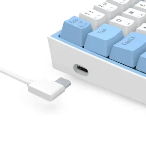 کیبورد مخصوص بازی ردراگون مدل Fizz K617 white and blue