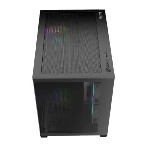 کیس کامپیوتر گیم دیاس مدل AURA GC10M V2 Black ARGB