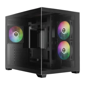 کیس کامپیوتر گیم دیاس مدل AURA GC10M V2 Black ARGB