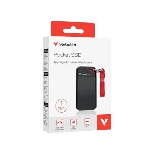حافظه SSD اکسترنال 1 ترابایت ورباتیم مدل POCKET قرمز