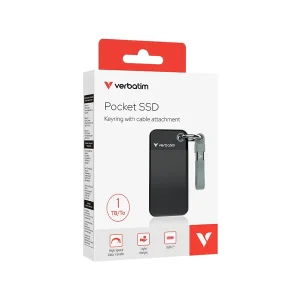 حافظه SSD اکسترنال 1 ترابایت ورباتیم مدل POCKET خاکستری