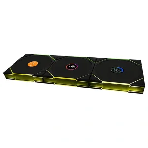 فن کیس لیان لی مدل UNI FAN TL120 LCD Wireless Black بسته 3 عددی