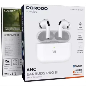 هندزفری بی‌سیم پورودو مدل PD8002WH Earbuds Pro 3