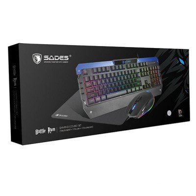 باندل کیبورد و موس و موس پد گیمینگ سادس Battle Ram SA-D10