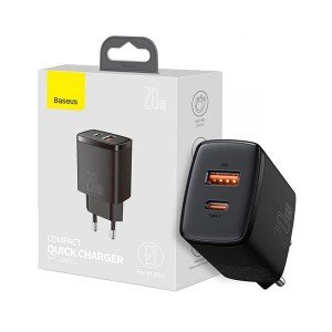 5شارژر دیواری بیسوس مدل TRAVEL CHARGER CCALL-JEV1