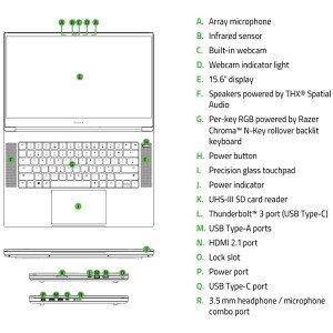 لپ تاپ ریزر مدل Razer blade 15 i7/16/1Tb SSD/8