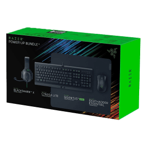 باندل موس,کيبورد,هدست و موس پد مخصوص بازی ریزر مدل POWERUP BUNDLE V2