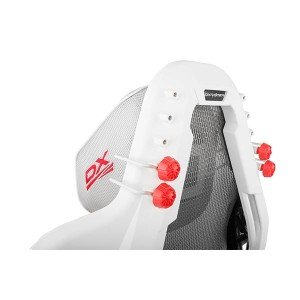 صندلی اداری مدیریتی و مخصوص بازی دی ایکس ریسر سفید و قرمز مدل Air/D7200/WR.N