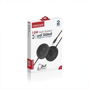 شارژر بی سیم پرومیت مدل MagCord-Trio