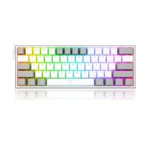 کیبورد مخصوص بازی ردراگون مدل Fizz K617 white and grey