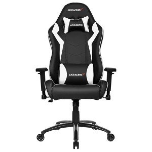 صندلی اداری مدیریتی و مخصوص بازی ای کی ریسینگ مشکی سفید مدل K702B White