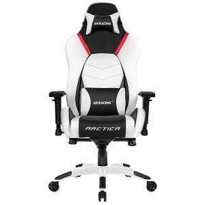 صندلی اداری مدیریتی و مخصوص بازی ای کی ریسینگ سفید مشکی K700T Masters Premium Arctica