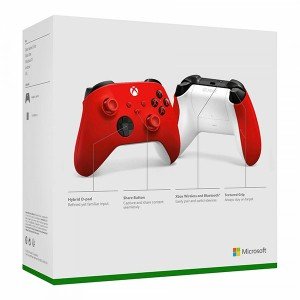 دسته بازی بی سیم مایکروسافت مدل Xbox Controller_Pulse Red
