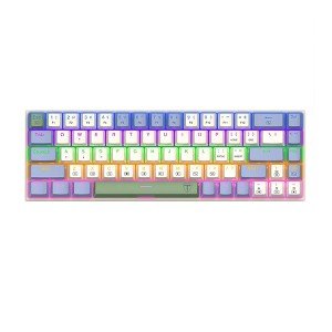 کیبورد سیمی مخصوص بازی تی دگر مدل Viator T-TGK325 Rainbow