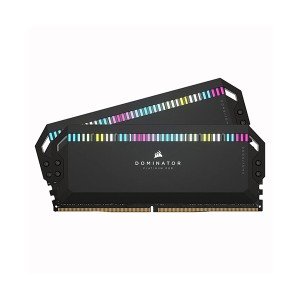 حافظه رم دسکتاپ کورسیر مدل DOMINATOR PLATINUM RGB DDR5 64GB 32GBx2 6400MHz CL32