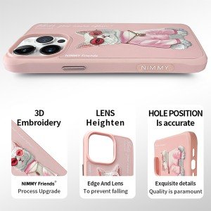 کاور طرح دار IPhone 15 Promax  نیمی مدل Cute Cat