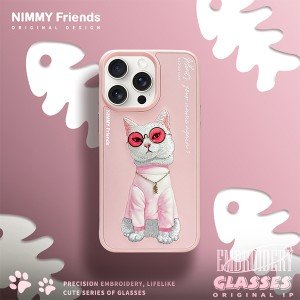 کاور طرح دار IPhone 15 Promax  نیمی مدل Cute Cat