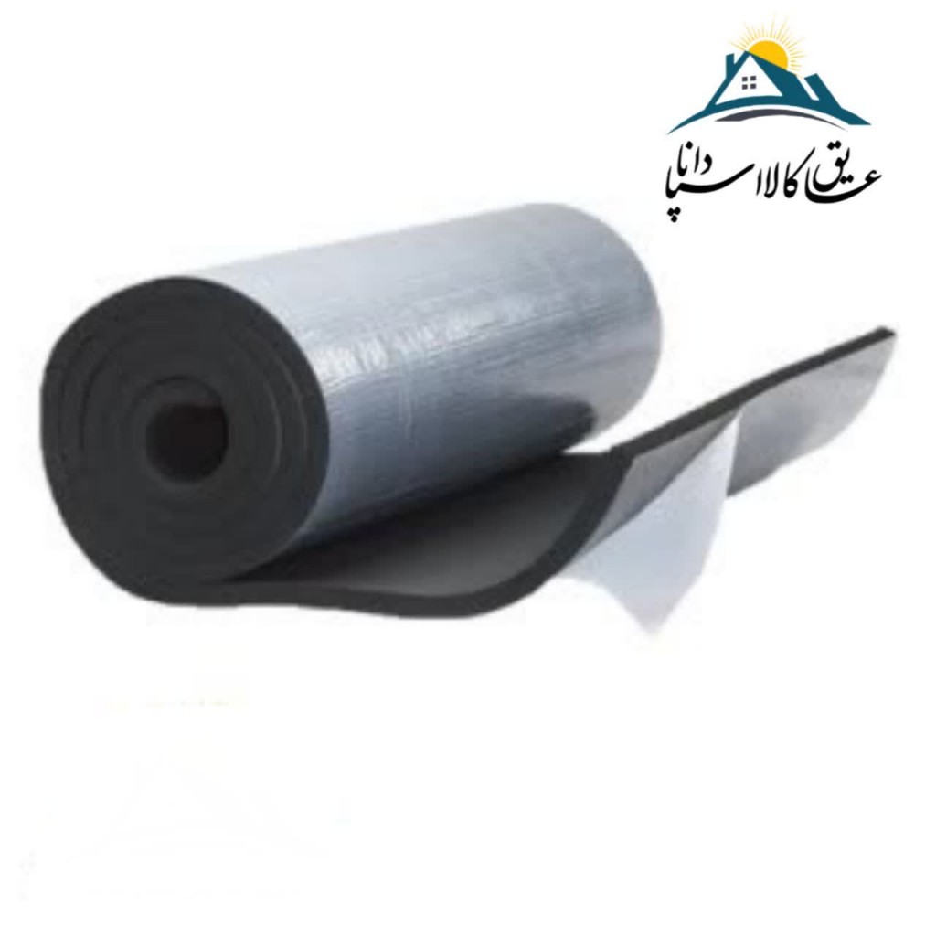 عایق رولی الاستومری ضخامت 25 میلی متر پشت چسب دار ساده