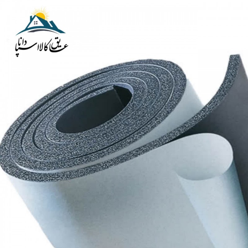 عایق رولی الاستومری ضخامت 16 میلی متر روکش آلومینیوم 230 میکرون