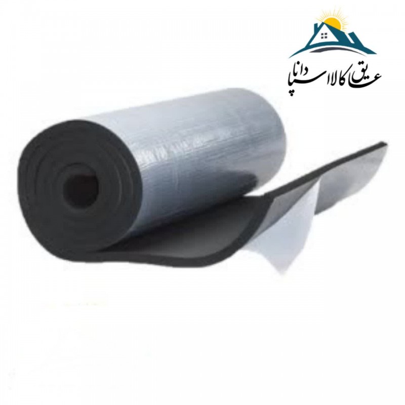 عایق رولی الاستومری ضخامت 6 میلی متر پشت چسب دار ساده