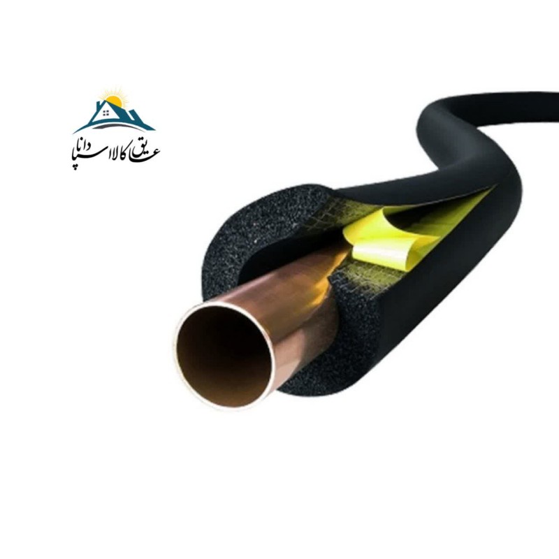 عایق الاستومری لوله ای سایز5/8 اینچ و ضخامت 19 میلی متر چاکدار چسبدار