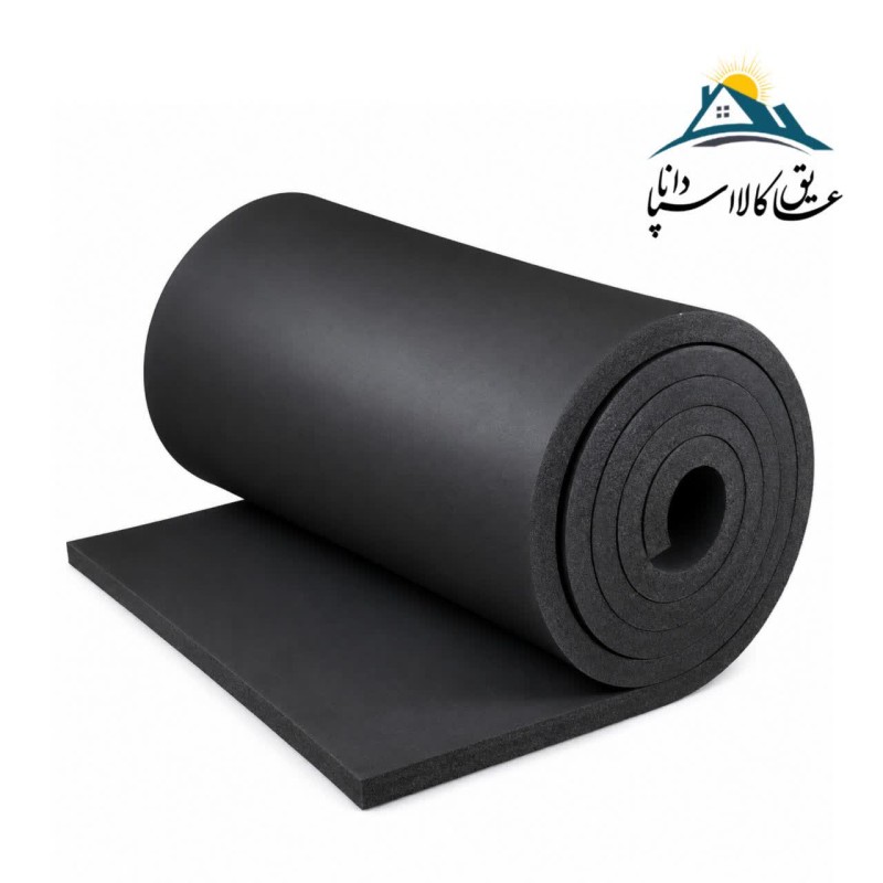 عایق رولی الاستومری ضخامت 6 میلی متر ساده