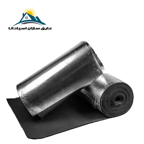عایق رولی الاستومری ضخامت 19 میلی متر روکش آلومینیوم 230 میکرون