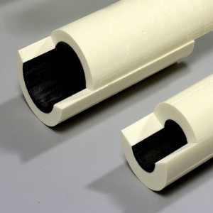 عایق لوله ای پیش ساخته پلی یورتان با مغزی الاستومری