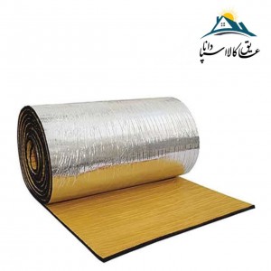 فوم الاستومری 9 میل 1×20 مترپشت چسبدار ساده با روکش الومینیوم 130 میکرون ا Elastomeric insulation 9 mm 1 x