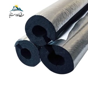عایق الاستومری لوله ای سایز 1 اینچ و ضخامت 13 میلی متر باروکش آلومینیوم 230 مسلح چاکدار لبه دار