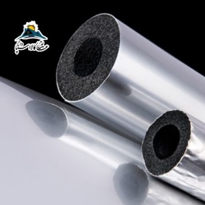 عایق الاستومری لوله ای سایز 5/8 اینچ و ضخامت 9میلی متر با روکش آلومینیوم 170میکرون مسلح فایبرگلاس