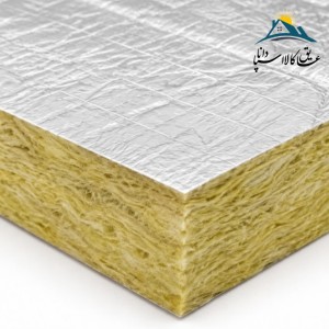 پشم سنگ تخته ای فویل دار مسلح 5 سانتی متر دانسیته 200