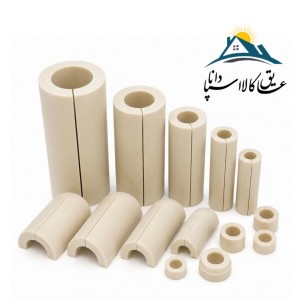 عایق پلی یورتان لوله ای 4 اینچ ضخامت 1.5cm دانسیته 40kg/m3
