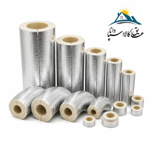 عایق پلی یورتان لوله ای فویل دار 11 اینچ ضخامت 5cm دانسیته 40kg/m3